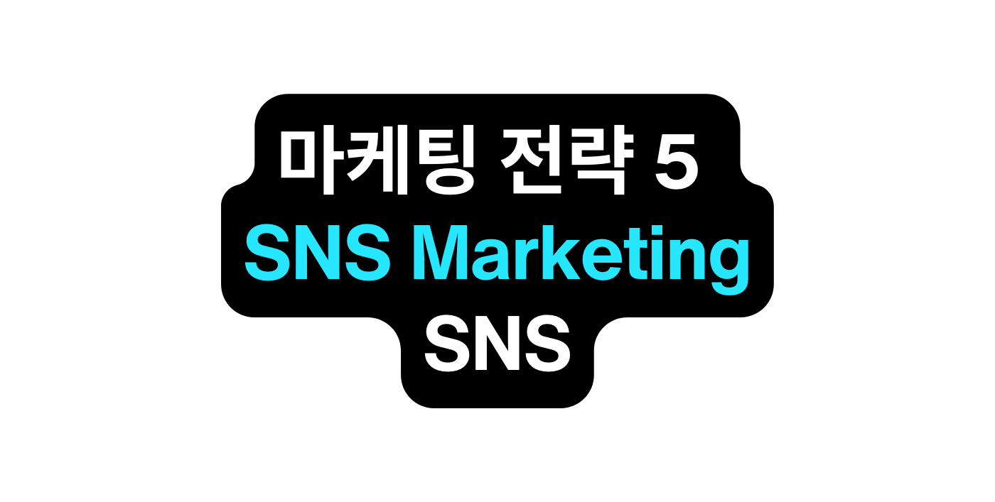 마케팅 전략 5 SNS Marketing SNS